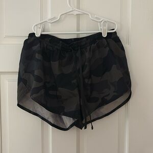 Camo running shorts